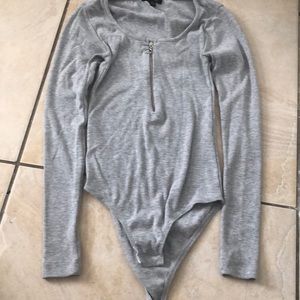Topshop gray long sleeve suit